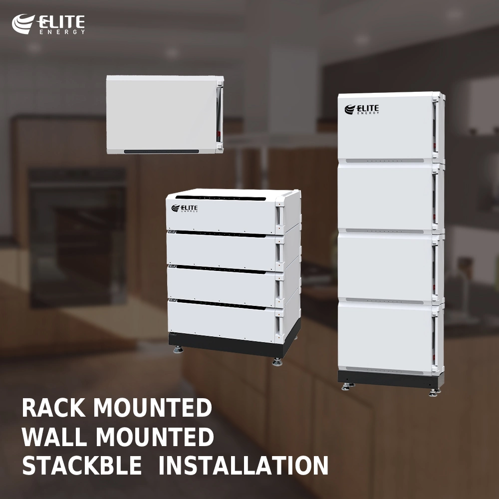 6000 Deep Cycle Life 48V 100ah 5kwh Stackable Scalable Rack Wall Mounted LiFePO4 Battery Lithium Ion 51.2V 10kwh 15kwh Solar Power Energy Storage Li Ion Battery